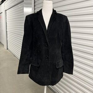 Lord & Taylor Blazer Womens 10P Suede Leather Petite Jacket Western Cowgirl